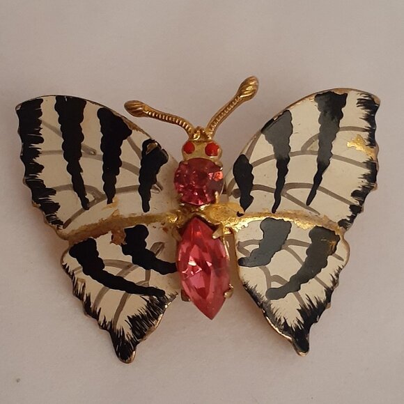 Jewelry - Vintage Czechoslovakian Butterfly Brooch